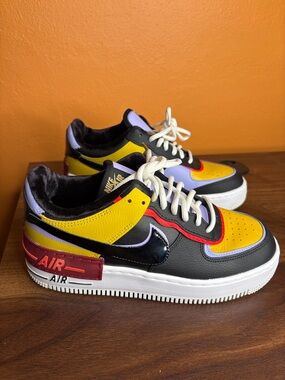 Nike Air Force 1 AF1 2021 Shadow Sisterhood Dark Sulfur Low-Top Sneakers 8.5